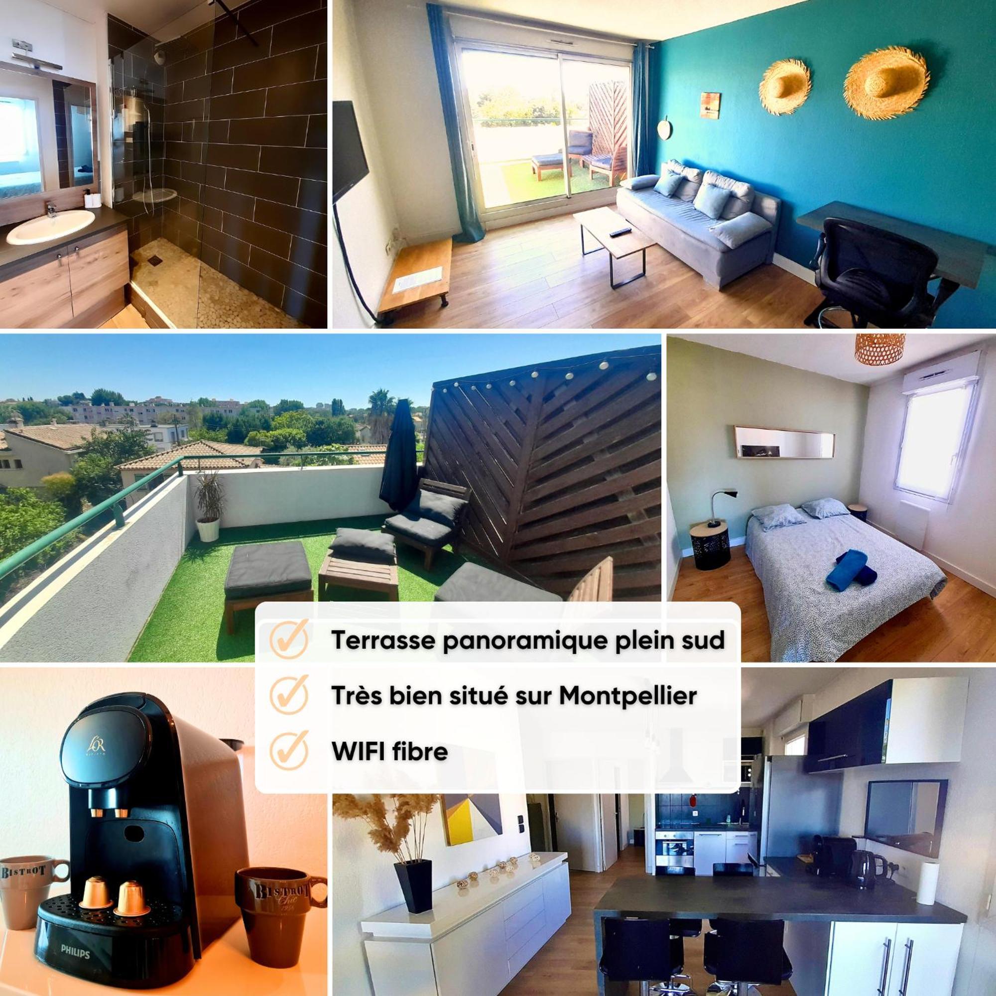 Terrasse De La Pompignane - T2 Lumineux Plein Sud Apartment มงต์เปอลิเยร์ ภายนอก รูปภาพ